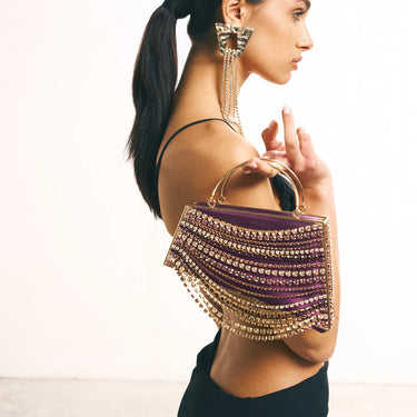 Vega Handbag - Violet / Light Gold