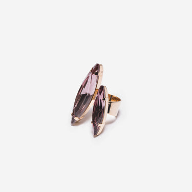 Andromeda Double Rring - Lt. Amethyst / Lt. Gold