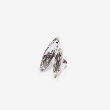 Andromeda Double Ring - Crystal/ Silver
