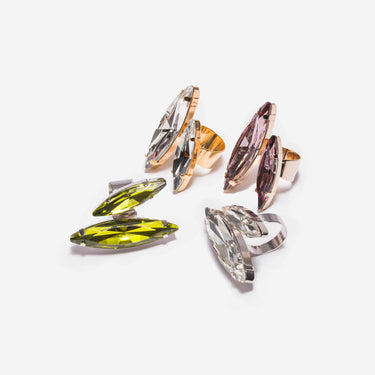 Andromeda Double Rring - Lt. Amethyst / Lt. Gold