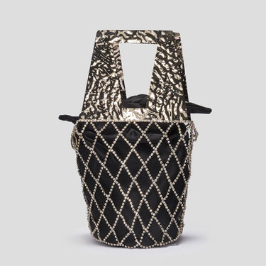 Nova Handbag - Black / Crystal / Light Gold