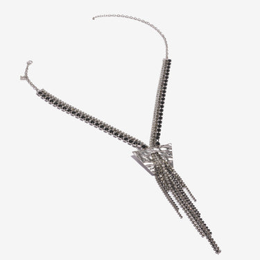 Nova Necklace - Black / Crystal / Silver