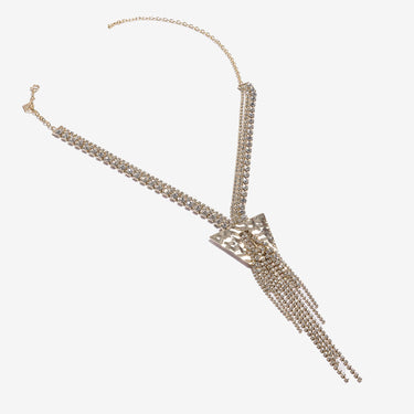 Nova Necklace - Crystal / Light Gold