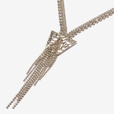 Nova Necklace - Crystal / Light Gold