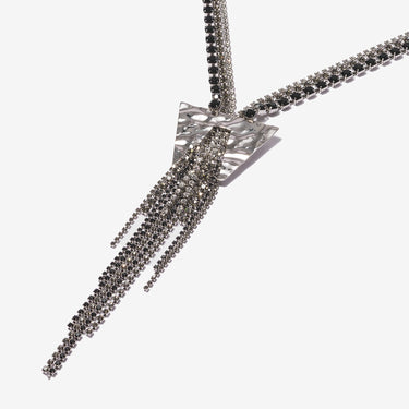 Nova Necklace - Black / Crystal / Silver