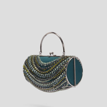 Vega Handbag - Teal / Silver